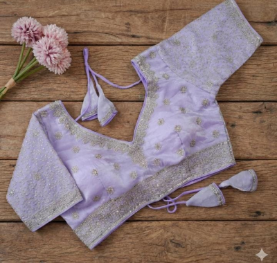 Lavender designer blouse