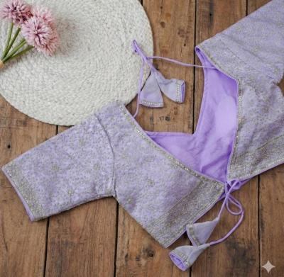 Lavender designer blouse - Image 2