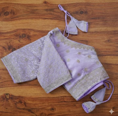 Lavender designer blouse - Image 3