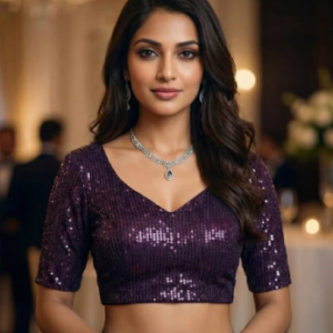 Designer Sequin Party Wear Blouse