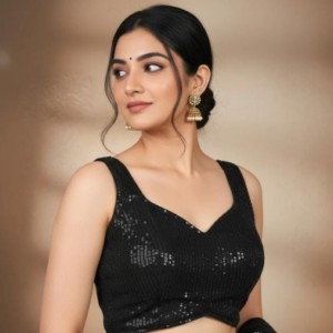 Elegant Black Sequin Blouse