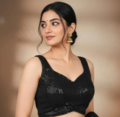 Elegant Black Sequin Blouse