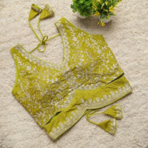 Lime Green with White Embroidery