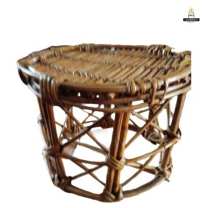 Brown cane stool