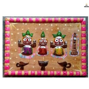 Lord jagannath photo frame with diya