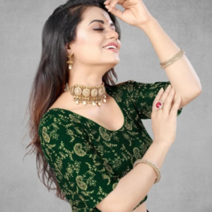 Elegant Green Embroidered Blouse