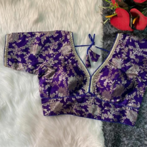 Royal Purple with Silver Zari Work