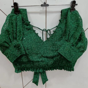 Stylish Embroidered Designer Blouse Green
