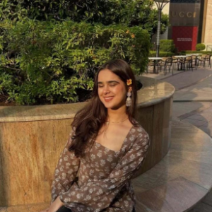 Brown Floral Printed Kurti