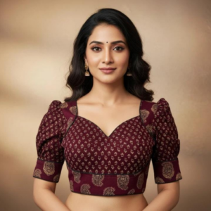 Maroon Printed Ethnic Blouse