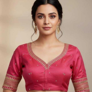 Elegant Magenta Silk Blouse