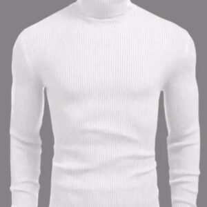 Cotton Blend White Sweatshirt For Men For Casual.