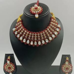 Clear Moti Set -(White Stone)