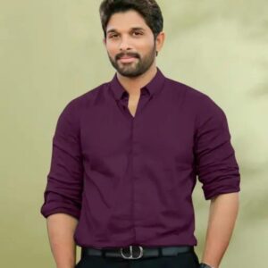 shirt for men cotton - PURPLE