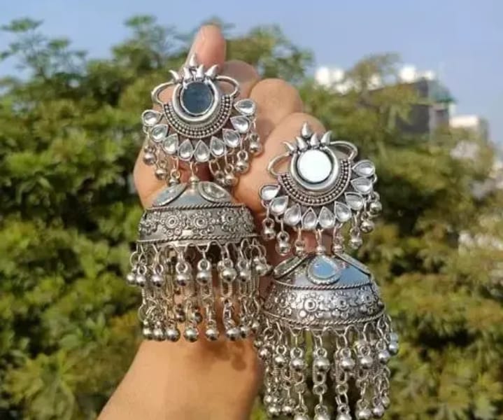 Mirror Work Jhumka for girls