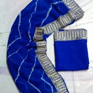 Leheriya Print Georgette Saree