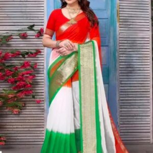 Tiranga Print Saree