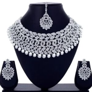 Rhodium Plated Jewellery Set