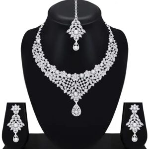 Rhodium Plated Necklace Set