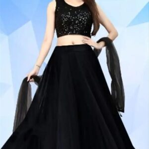 butter fly net ruffle lehenga