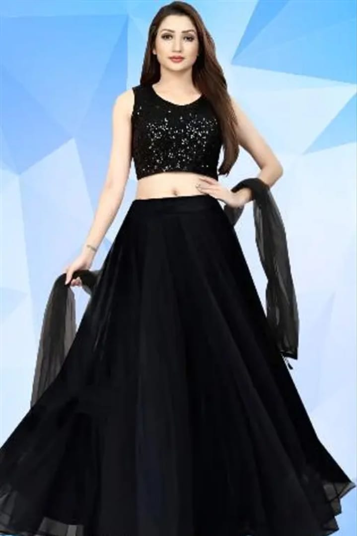 butter fly net ruffle lehenga