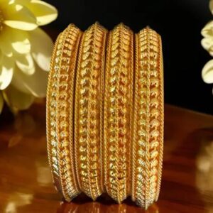 Gold Plated Jewellery Metal Bangle Set For Women
