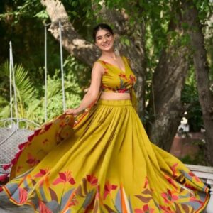 Trending girls Floral Designer Lehenga