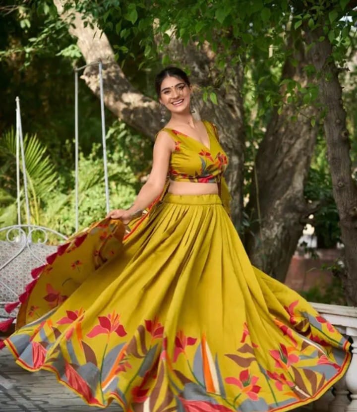 Trending girls Floral Designer Lehenga