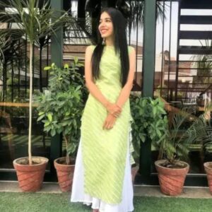 Green lahariya kurti plazzo sat