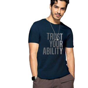 Round Neck Navy blue T-Shirt