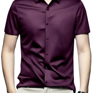 Half Sleeves Solid Men's Shirt