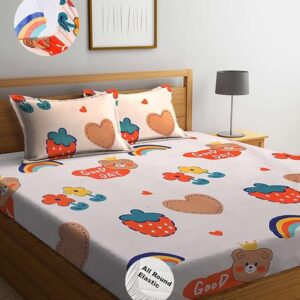 Double Bed Bedsheet with 2 Pillow Covers