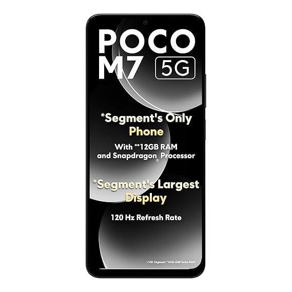 POCO M7 5G, Satin Black (6GB, 128GB) - Image 2