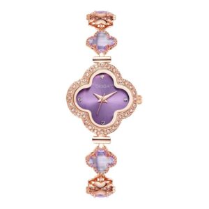 Bracelet Analog Clover Dial Wrist Watch