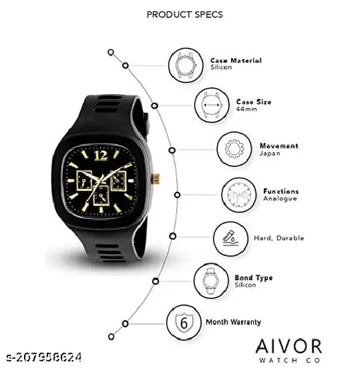 Square Stylish Analog Watch - Image 2