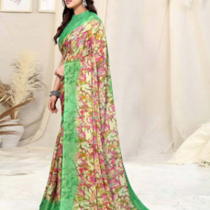 Chiffon Botanical Printed Saree