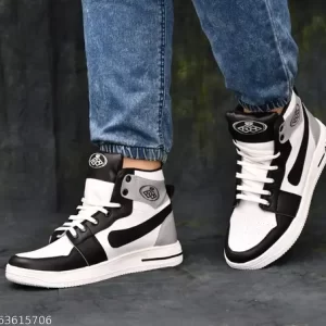 Full White Block Sports Shoes for man