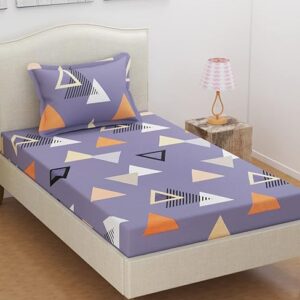 Single Bedsheet with One King Size Pillow Cover