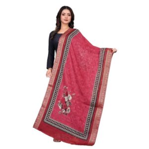SHOPSNETIC Women's Silk Printed Dupatta