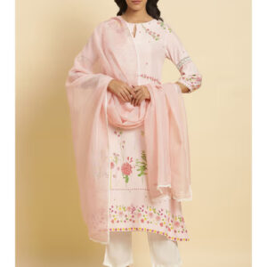 Pink Solid Dupatta