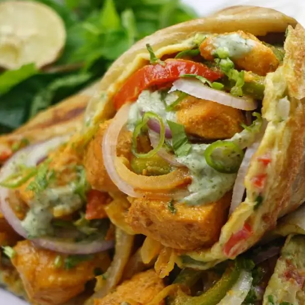 Double Egg Chicken Lachha Roll