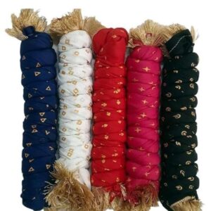 Cotton Blend Solid Dupatta For Women
