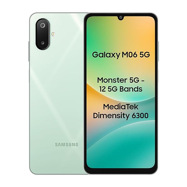 Samsung Galaxy M06 5G (Sage Green, 6GB RAM, 128 GB Storage)