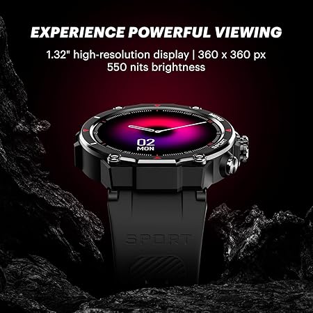 Noise Force Rugged & Sporty 1.32" Bluetooth Calling Smart Watch - Image 2