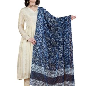 Jaipuri Block Print Cotton Dupatta For Women