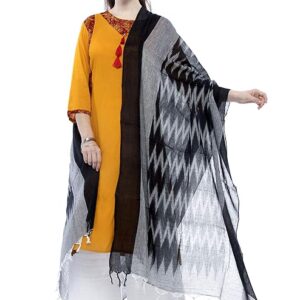 A R Silk Women's Solid Cotton Dupatta