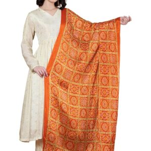 AKSHADEEP Women's Bandhani & Patola Printed Dupatta