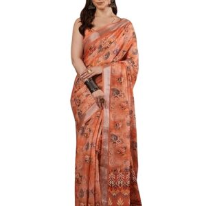 Cotton Linen Printed Saree