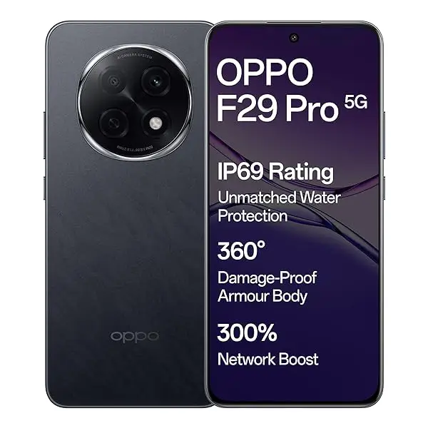 OPPO F29 Pro 5G (Granite Black, 8GB RAM, 128GB Storage)