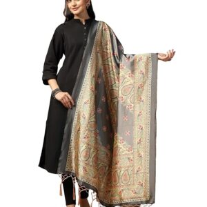Digital Print Free Size Silk Dupatta in Multi Color